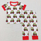 Matching Valentine's days  tractor boys and girls pajamas