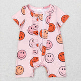 SR0524--western smile MILK SILK romper