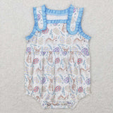 SR0507--- short sleeve bunny & egg blue bubble