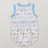 SR0507--- short sleeve bunny & egg blue bubble