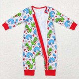 LR0831-- Valentine dinosaur  zip sleeper