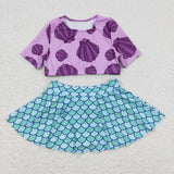 Shell mermaid scale 2 pcs girls summer swimsuit