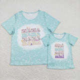 GT0448--Easter mini blue short sleeve top