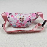 Pink guitar heart singer girls fanny pack