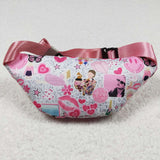Pink guitar heart singer girls fanny pack