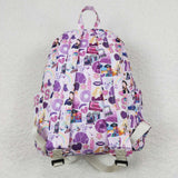 Lavender heart guitar singer girls backpack 13.2*5*17 inches