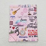 Pink guitar butterfly singer girls blanket