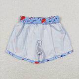 Blue firework popsicle boys 4th of july swim trunks