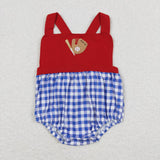 SR0616-short sleeve baseball red embroidery boy bubble