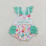 Mama's girl leopard baby kids romper