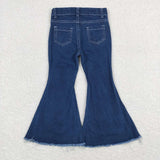 Blue flare jeans girls denim pants