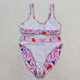 Pink firework popsicle adult women 4th of july swimsuit