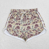 Camo print kids and adult summer shorts