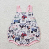 SR0911--farm short sleeve girls romper