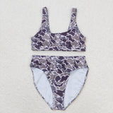 5.14 USA warehouse Camo print mommy and me women summer swimsuit