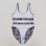 Camo print mommy and me women summer swimsuit