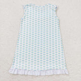 Sleeveless crab ruffle baby girls summer dresses