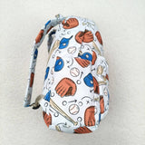 High quality baseball print backpack 13.2*5*17 inches