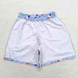 S0335 Blue firework popsicle adult men 4th of july swim trunks
