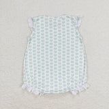 Sleeveless crab baby girls summer romper