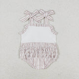 Straps starfish baby girls ruffle summer romper