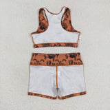 Sleeveless brown cactus top shorts girls clothes