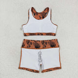 Sleeveless brown cactus top shorts girls clothes