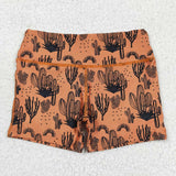Sleeveless brown cactus top shorts girls clothes