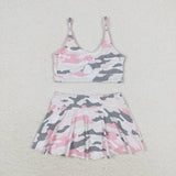 Pink camo 2 pcs mommy and me girls summer swimsuit