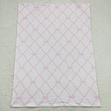 7.24 USA Pink bow baby girls blankets