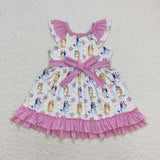 GSD1060 Sleeveless floral baby girls summer dress