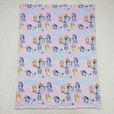 Pink dogs baby girls blankets