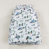 7.24 USA Grey duck kids boys backpack
