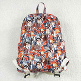 Red heart glasses singer girls backpack
