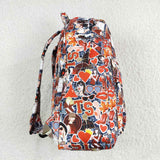 Red heart glasses singer girls backpack