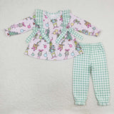 Matching Baby girls Christmas long sleeve bow outfits