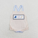 Straps baseball baby boys summer romper