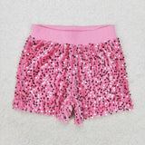 SS0350 pink sequined shorts