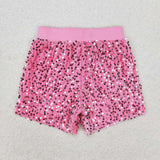 SS0350 pink sequined shorts