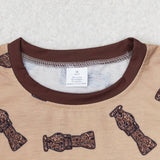 BSPO0444  short sleeve brown boy bamboo pajamas
