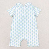 Short sleeves crab baby boys summer romper