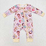 LR0968 Long sleeves cartoon Bamboo princess sleeper