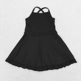 5.14-1 USA wearhouse S0446 BLACK sleeveless baby girls summer swimsuit