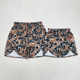 Camo print kids and adult summer shorts