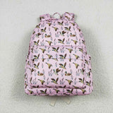 7.24  USA Pink duck kids girls backpack