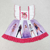 GSD1349  short sleeves singer girls dresses
