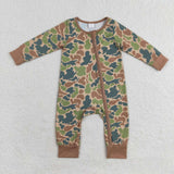 USA LR1203 Baby boys camo BAMBOO zipper sleeper