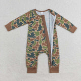 USA LR1203 Baby boys camo BAMBOO zipper sleeper