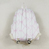 5.14-1 USA warehouse BA0225 Girls pink bow Backpack  17 * 13.2 * 5 inches