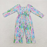 LR1141  long sleeves floral jumpsuit